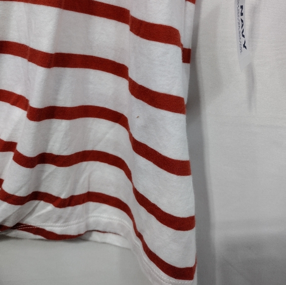 NWT Old Navy EveryWear Tie-Front Top Women's XXL White Red Retro 90s Y2K Casual - Picture 4 of 11